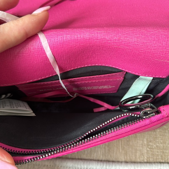 Off White Binder Clip Bag in Pink - Picture 6 of 8